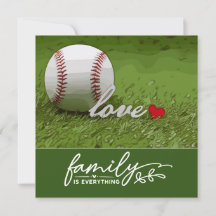 Baseball-Familie ist alles mit Liebe auf grün