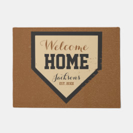 Baseball-Familien-Zuhause-Platten-Name und Jahr Fußmatte