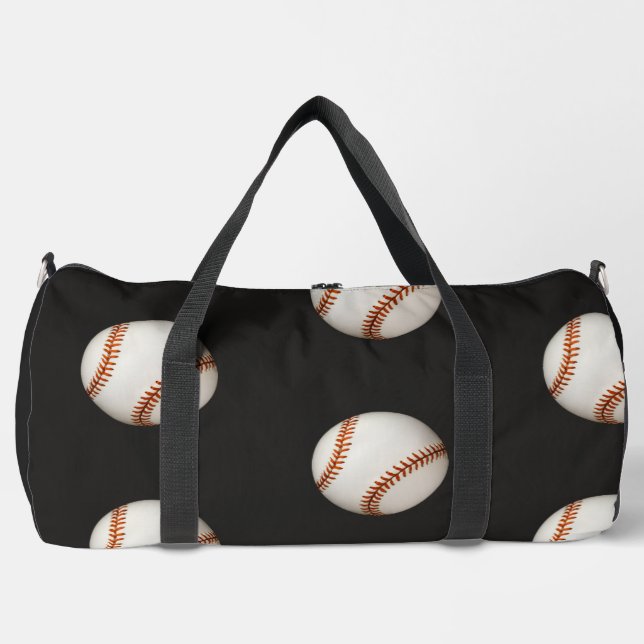 Baseball Fan Black  Duffle Bag (Vorderseite)