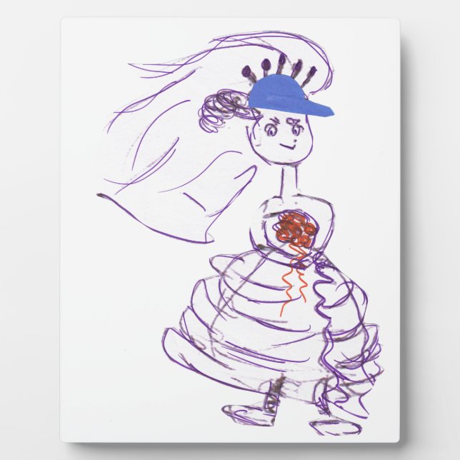 Baseball Fan Bride Fotoplatte (Vorderseite)