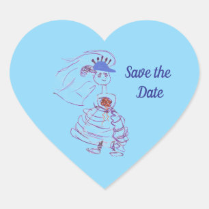Baseball Fan Bride Herz-Aufkleber