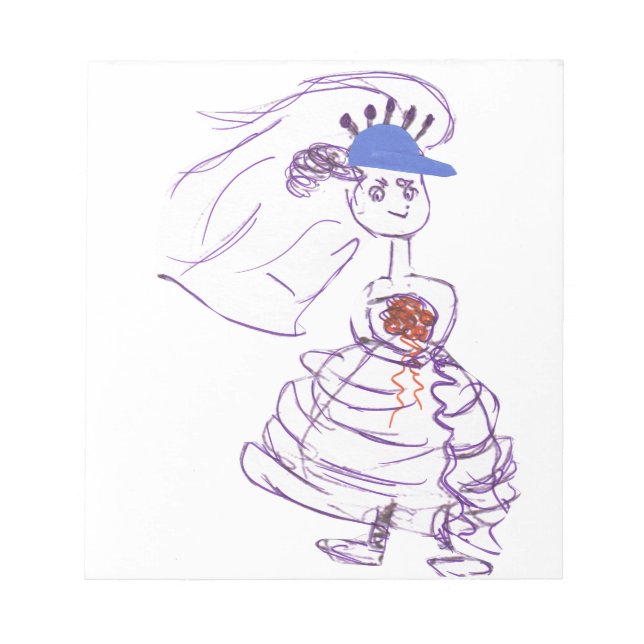 Baseball Fan Bride Notizblock (Vorderseite)