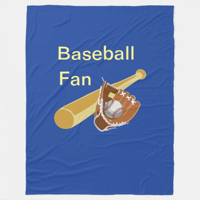 Baseball Fan Fleecedecke (Vorderseite)