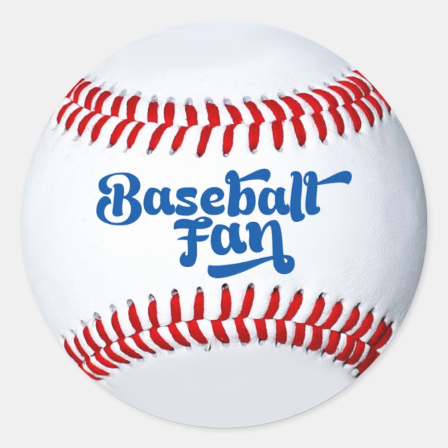 Baseball Fan-Geschenksticker Runder Aufkleber (Vorderseite)
