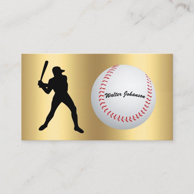 Baseball Fan or Player batter silhouette baseball Visitenkarte (Vorderseite)