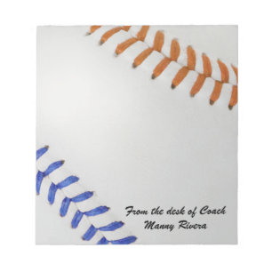 Baseball Fan-tastic_Color Laces_og_bl_personalisie Notizblock