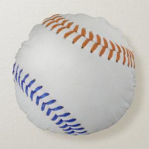 Baseball Fan-tastic_Color Laces_og_bl_team Geist Rundes Kissen