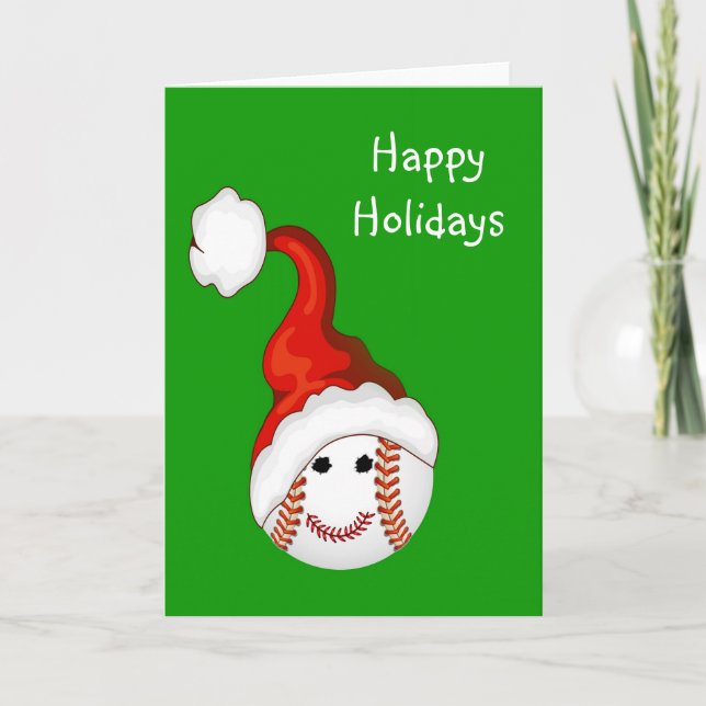 Baseball - Fan-Weihnachten Feiertagskarte (Vorderseite)