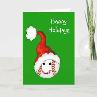 Baseball - Fan-Weihnachten Feiertagskarte