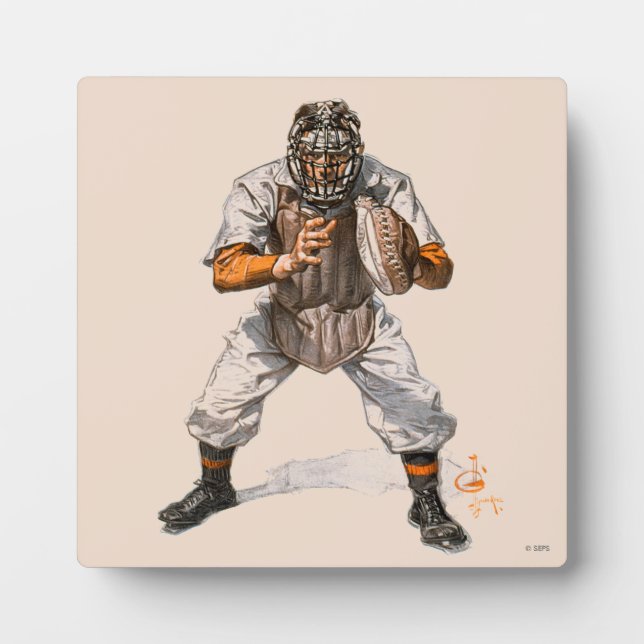 Baseball-Fänger Fotoplatte (Vorderseite)
