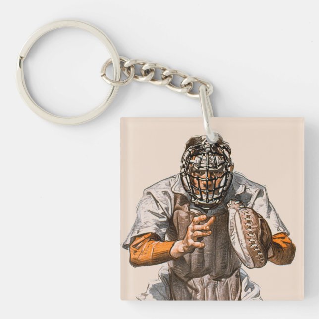 Baseball-Fänger Schlüsselanhänger (Vorderseite)