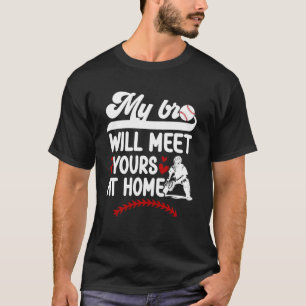 Baseball-Fängerin Schwester Lustige Schwester eine T-Shirt