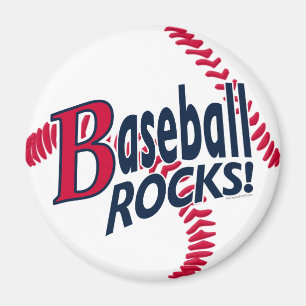 Baseball-Felsen durch Mudge Studios Magnet