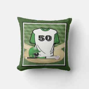 Baseball Field Green Jersey-Nummer Kissen