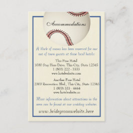 Baseball Field Pass - Hochzeitskarte Begleitkarte