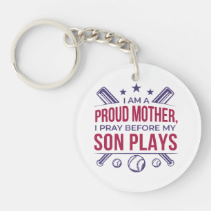 Baseball Fier Mère Je Prie Avant Que Mon Fils Ne J
