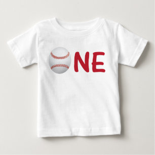 Baseball First Birthday Shirt One mit Baseball