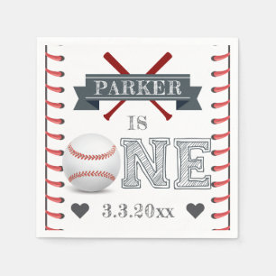 Baseball First Geburtstag Personalisiert Serviette