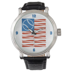 Baseball Flag Watch Armbanduhr