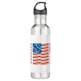Baseball-Flagge Edelstahlflasche