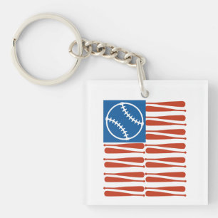 Baseball-Flagge Schlüsselanhänger