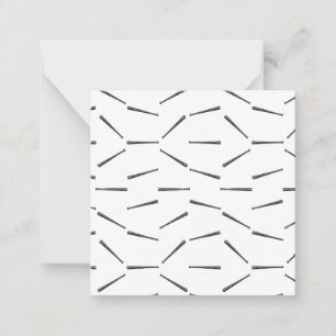 Baseball-Fledermäuse Illustriert Baseball-Muster Mitteilungskarte