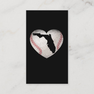 Baseball Florida Herzsport Lover Visitenkarte