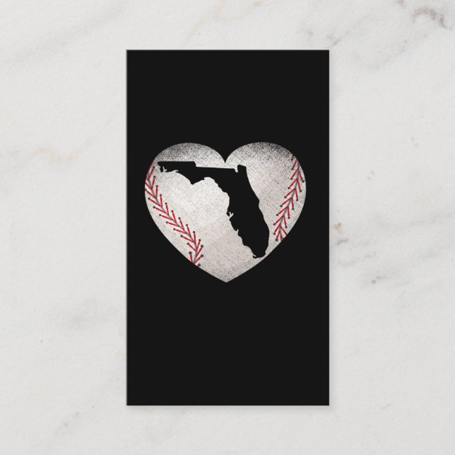 Baseball Florida Herzsport Lover Visitenkarte (Vorderseite)