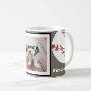 Baseball-Foto addieren Ihren Namen - kann Farbe Kaffeetasse