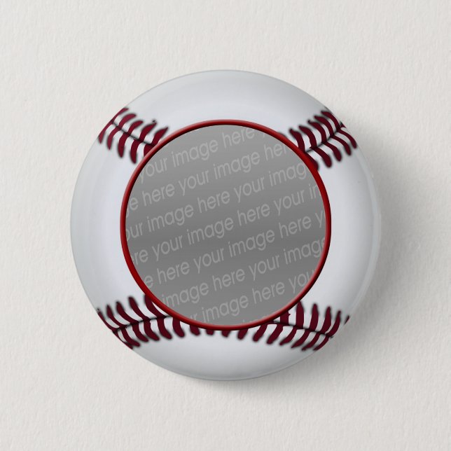 Baseball Foto Button (Vorderseite)