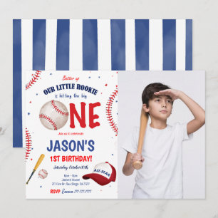 Baseball-Foto-Einladung Einladung