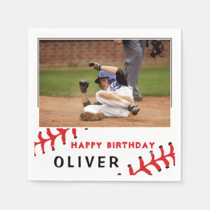 Baseball Foto Happy Birthday Party Serviette