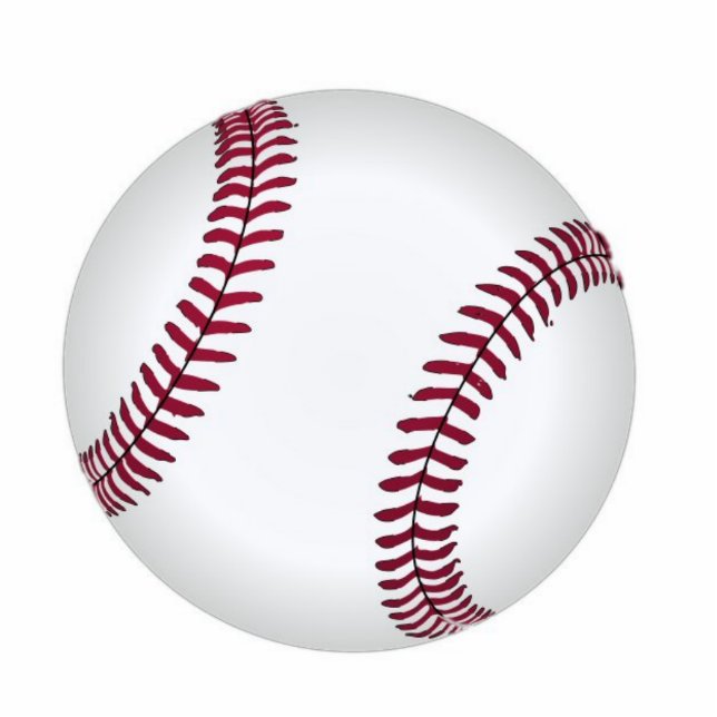 Baseball Fotoskulptur Schlüsselanhänger (Vorne)