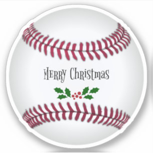 Baseball Frohe Weihnachten beliebtes Design Aufkleber