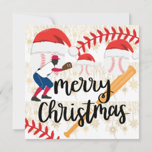 Baseball Frohe Weihnachten Karte