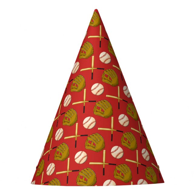 Baseball Fun Paper Hit Partyhütchen (Vorderseite)