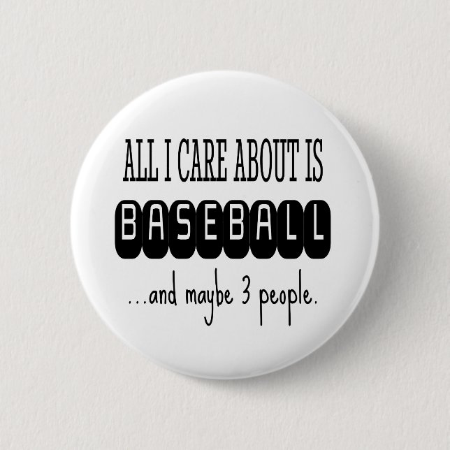 Baseball Funny Sarcastic Trendy Button (Vorderseite)