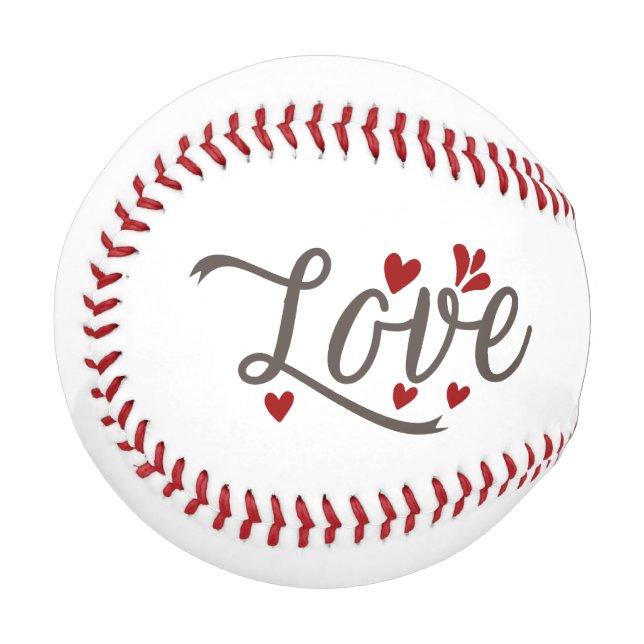Baseball für Liebhaber am Valentinstag mit Liebe (Vorderseite Links)