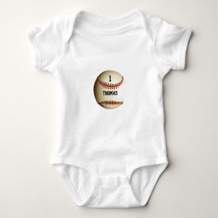 Baseball für personalisierte Bezeichnung Baby Strampler