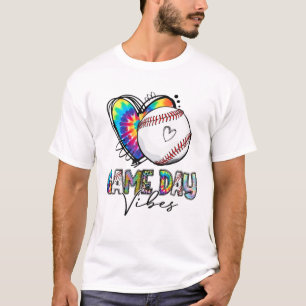Baseball Game Day Vibes Baseball Mama Game Day Kra T-Shirt