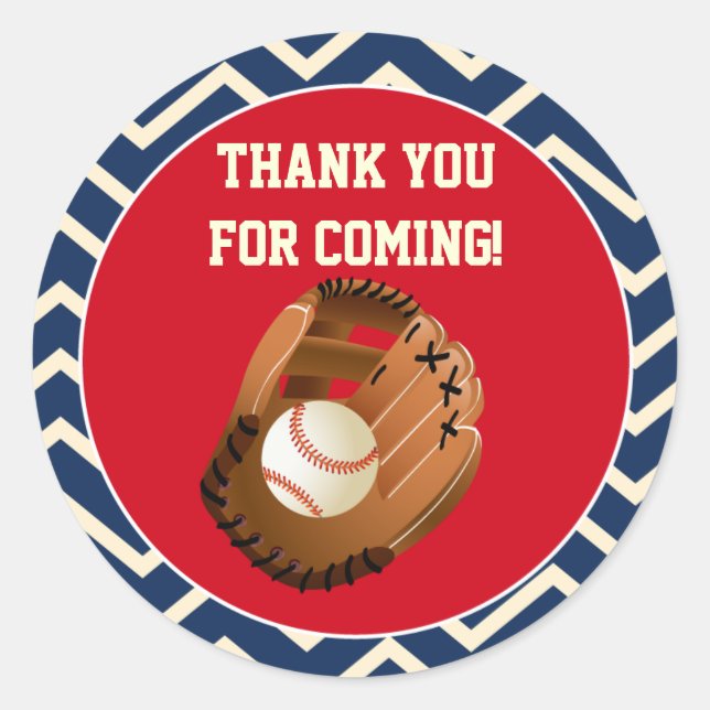 Baseball-Gastgeschenk-Aufkleber-Umbauten Runder Aufkleber (Vorderseite)