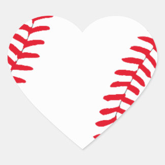 Baseball Gear Herz-Aufkleber