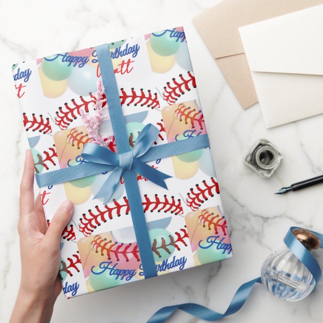 Baseball-Geburtstag  Geschenkpapier (Schenken)
