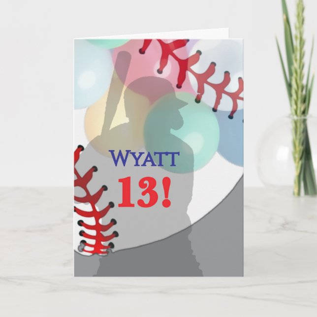 Baseball-Geburtstag  Karte (Vorderseite)