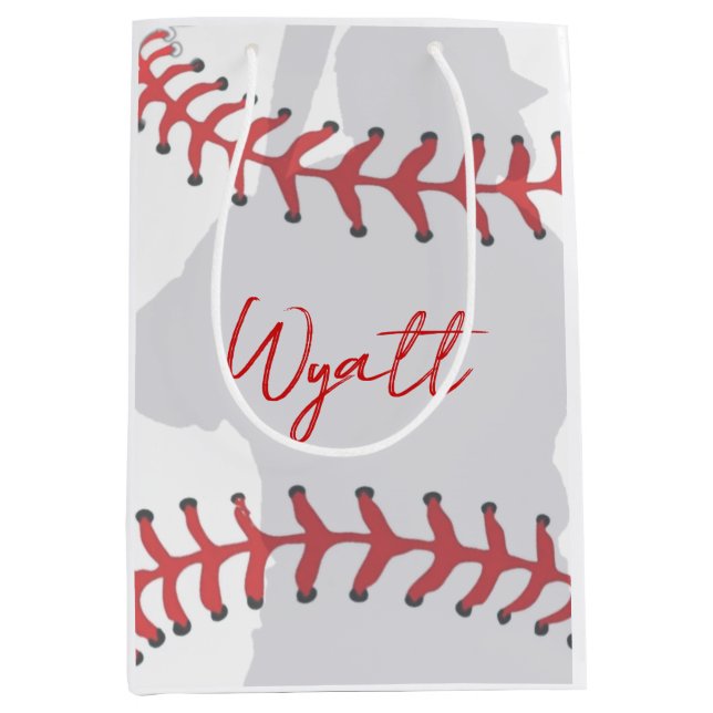 Baseball-Geburtstag  Mittlere Geschenktüte (Vorderseite)