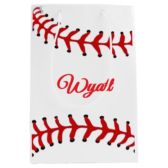 Baseball-Geburtstag  Mittlere Geschenktüte (Vorderseite)