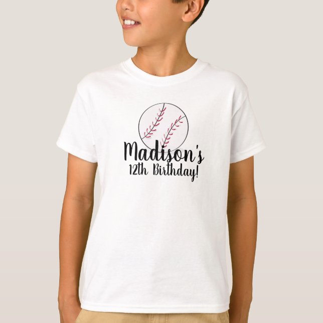 Baseball Geburtstags-Shirts für Jungen T-Shirt (Vorderseite)