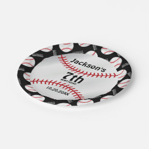 *Baseball-Geburtstagsdesign  Personalisieren Pappteller