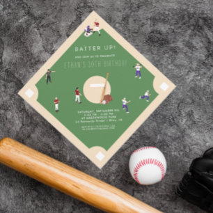 Baseball-Geburtstagseinladung Batter Up Einladung