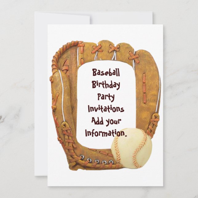 Baseball Geburtstagspartei Einladung Ankündigung (Vorderseite)